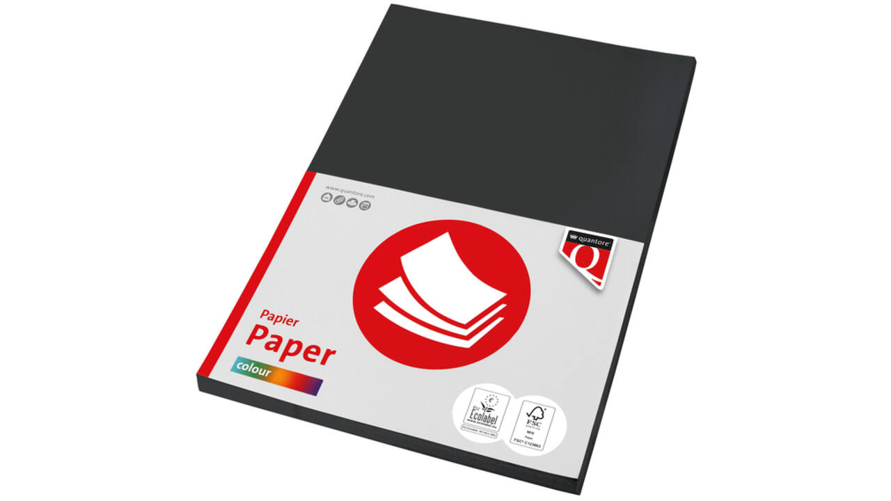 Kopieerpapier Quantore Colour A4 120gr zwart 100 vel