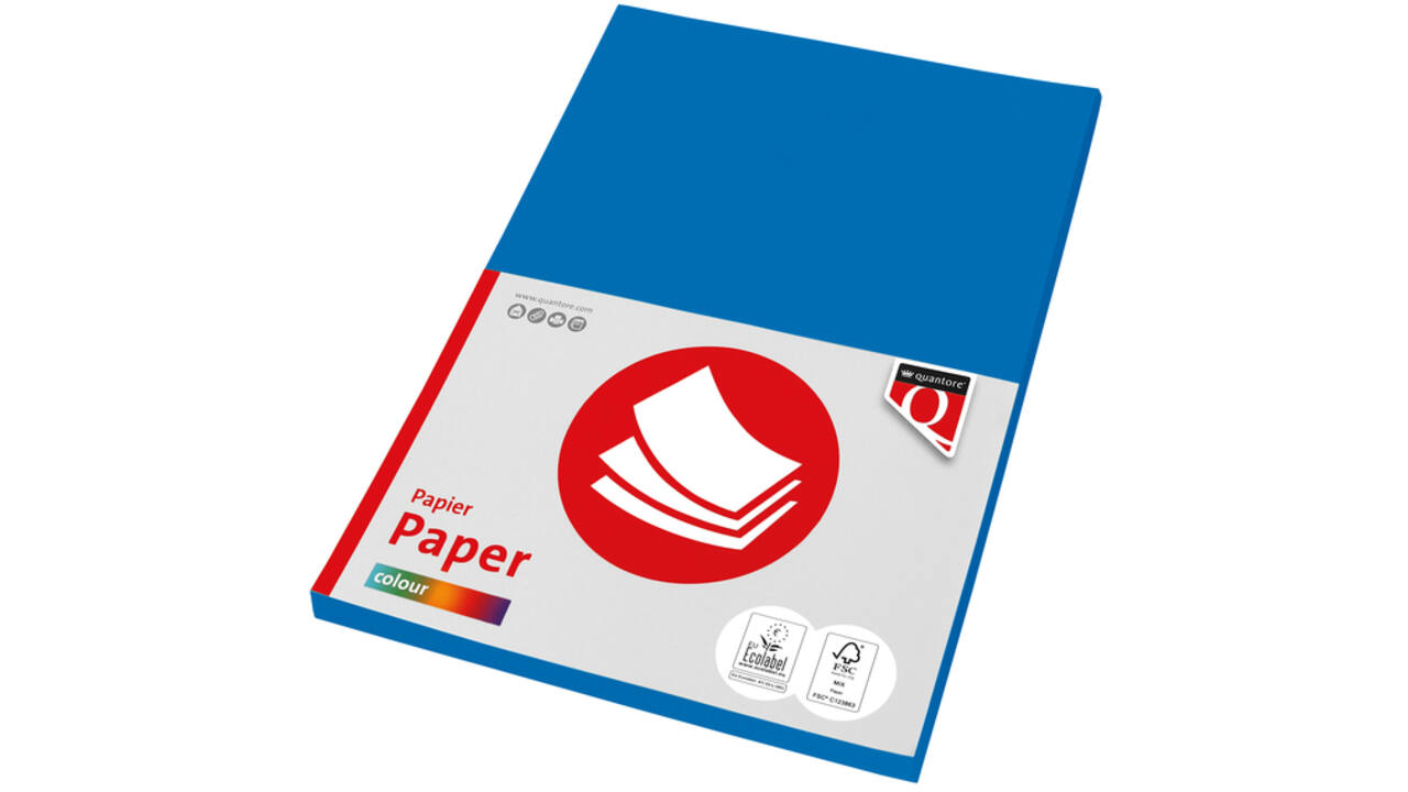 Kopieerpapier Quantore Colour A4 120gr diepblauw 100 vel