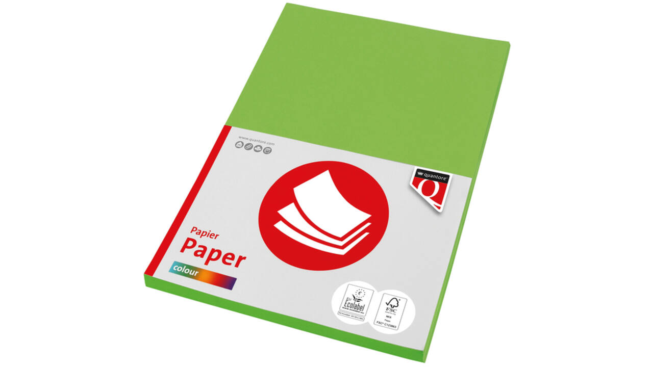 Kopieerpapier Quantore Colour A4 120gr helgroen 100 vel