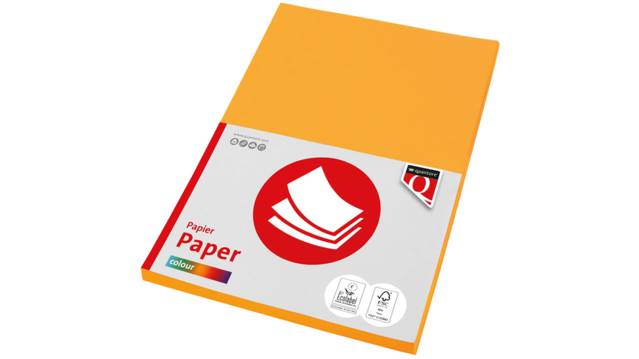Kopieerpapier Quantore Colour A4 120gr diepgeel 100 vel