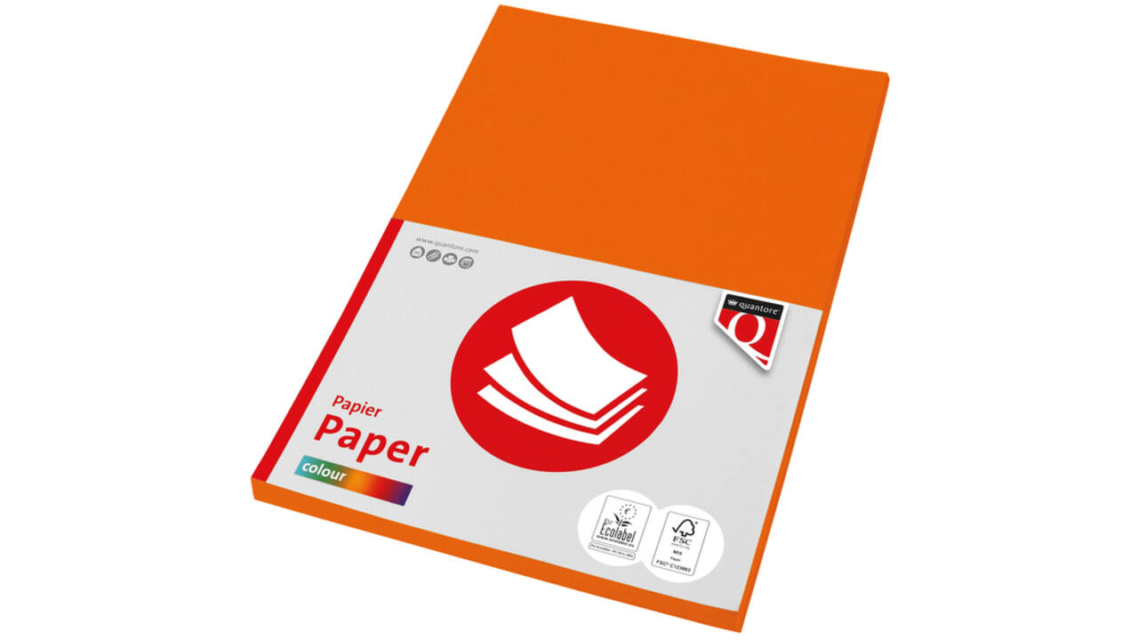 Kopieerpapier Quantore Colour A4 120gr oranje 100 vel