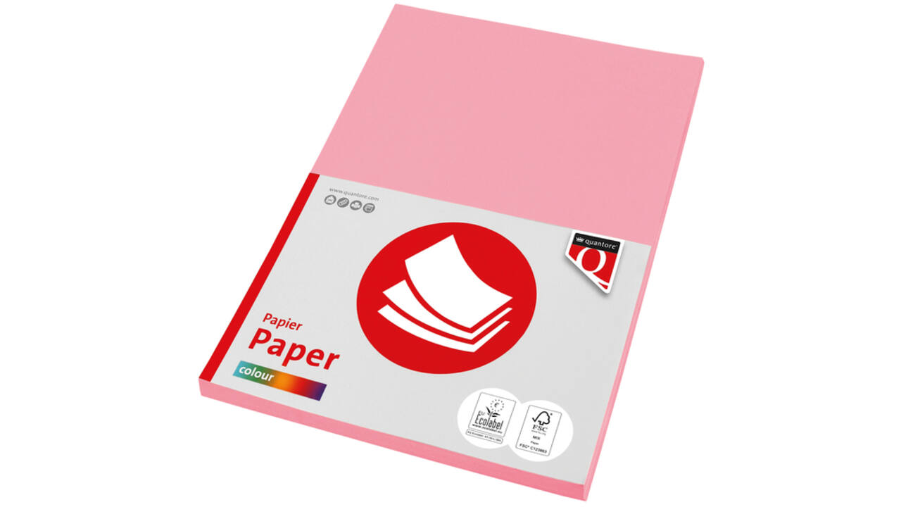 Kopieerpapier Quantore Colour A4 120gr roze 100 vel