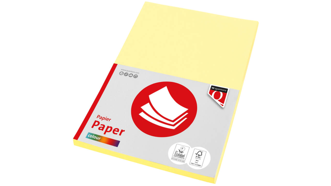 Kopieerpapier Quantore Colour A4 120gr kanariegeel 100 vel