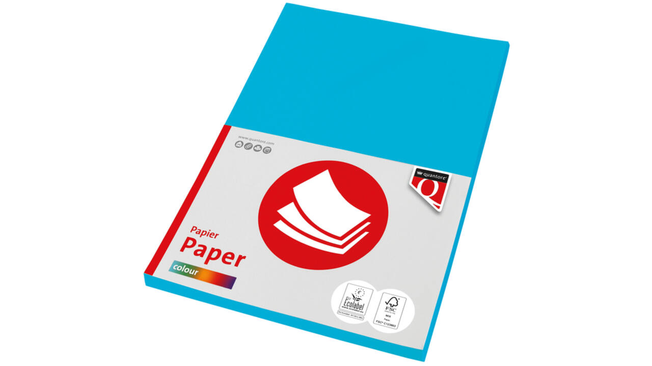 Kopieerpapier Quantore Colour A4 120gr azuurblauw 100 vel