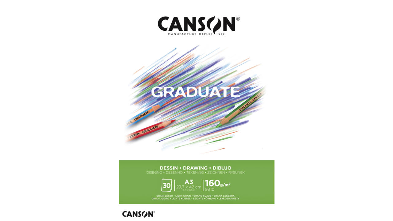 Tekenblok Canson Graduate Dessin A3 160gr 30vel