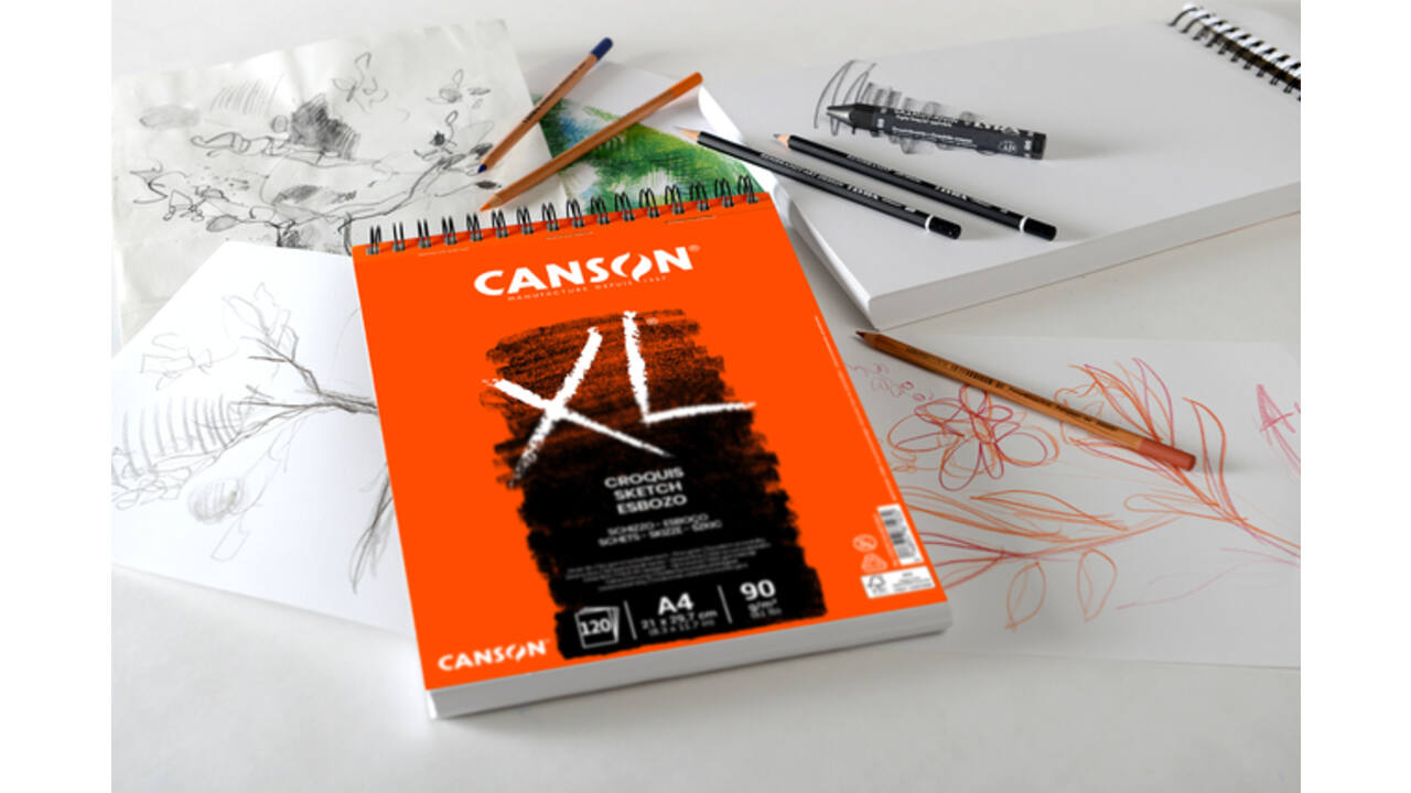 Schetsblok Canson XL Croquuis A4 90gr spiraal 120vel