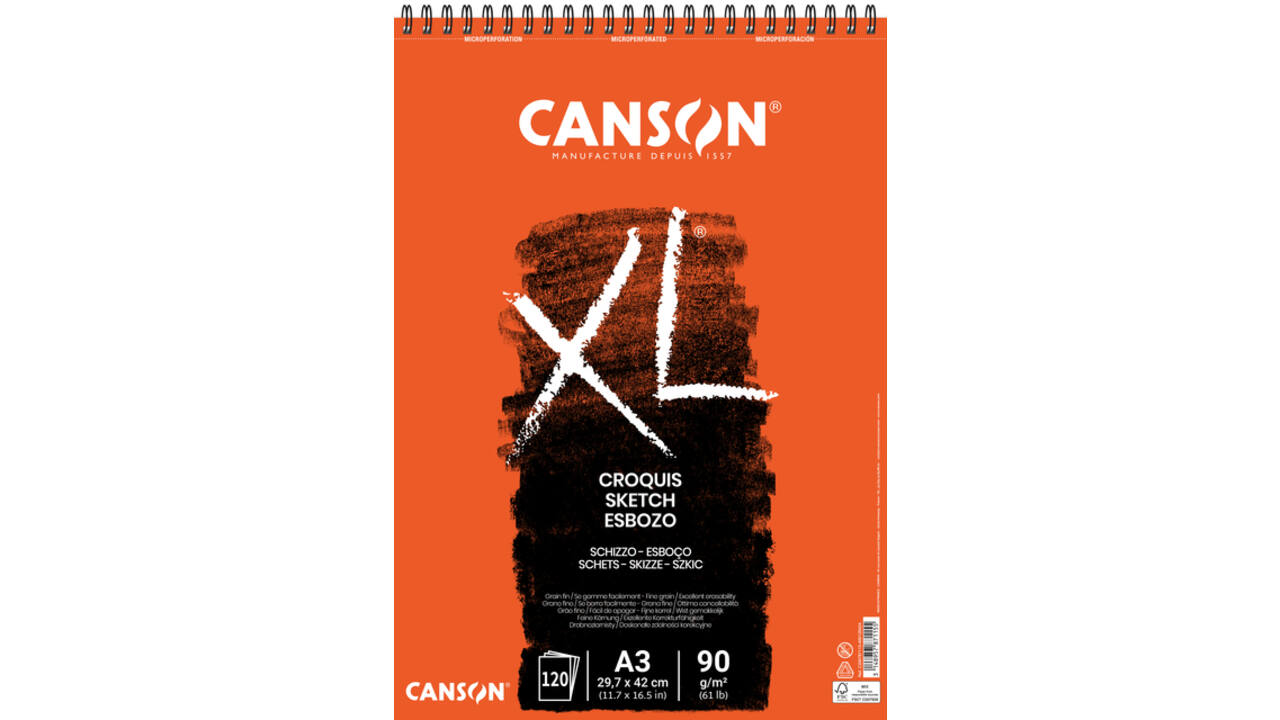 Schetsblok Canson XL Croquuis A3 90g 120vel spiraal