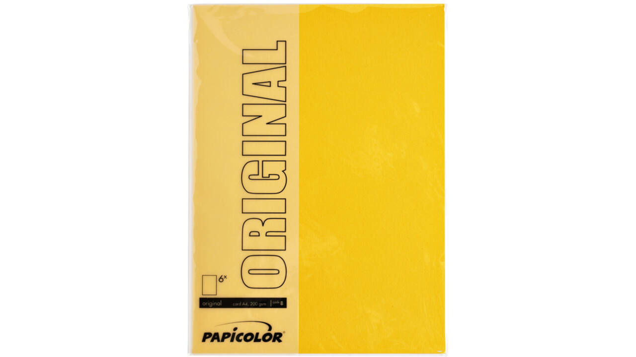 Kopieerpapier Papicolor A4 200gr 6vel dottergeel
