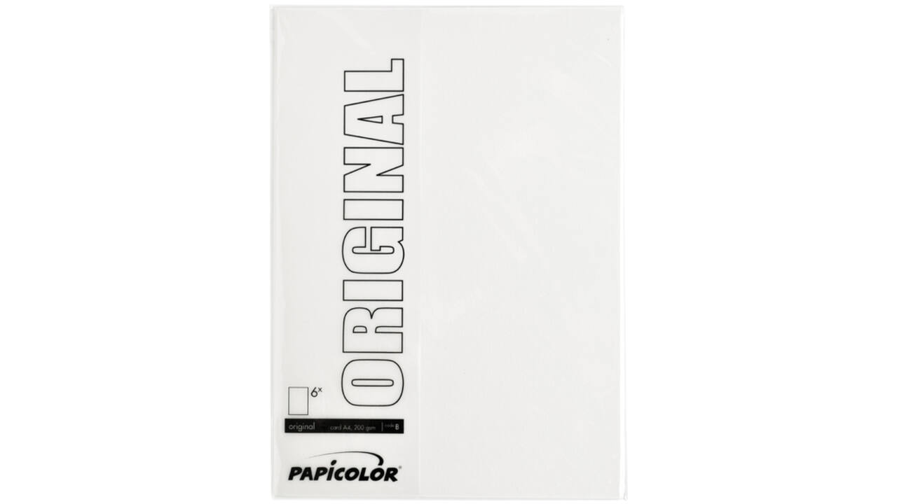 Kopieerpapier Papicolor A4 200gr 6vel wit