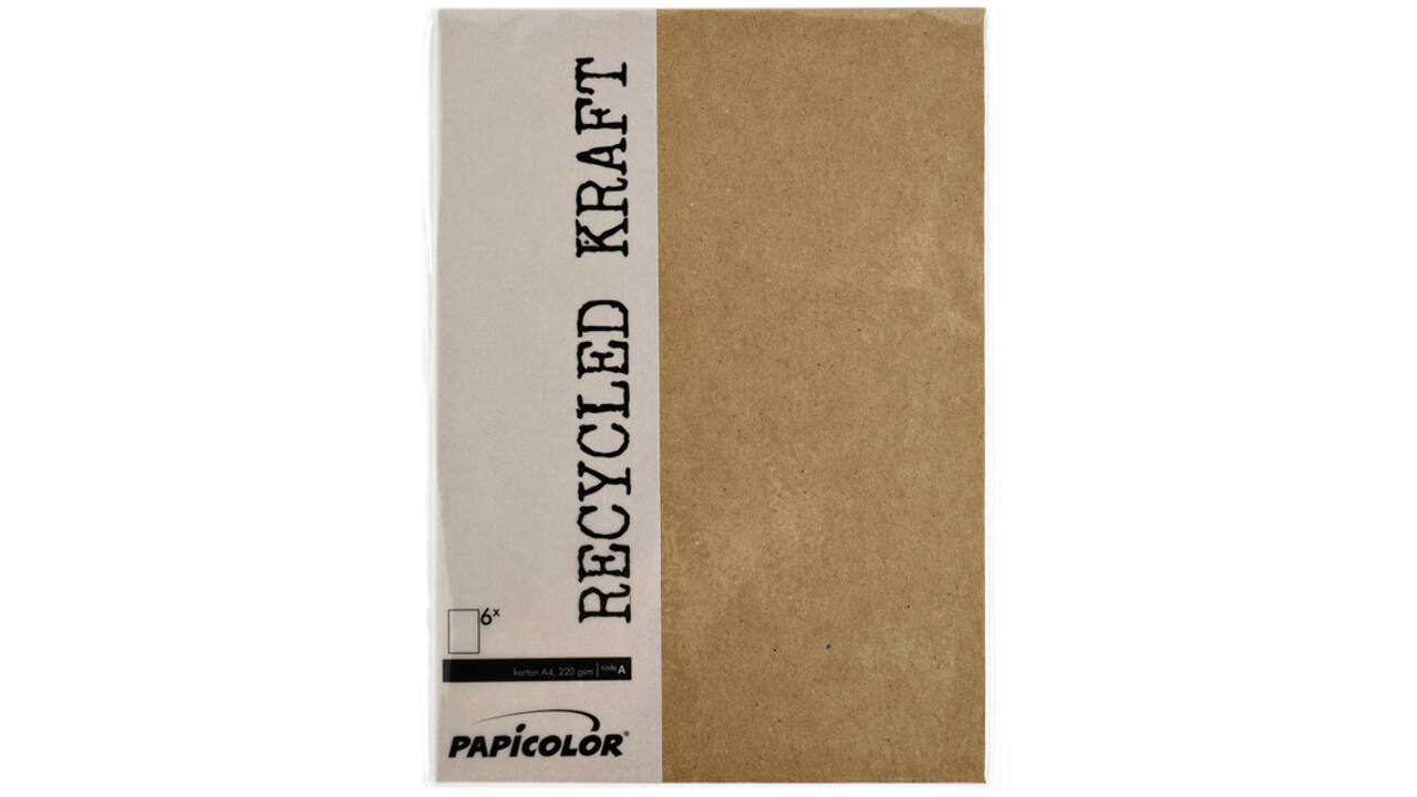 Kopieerpapier Papicolor A4 220gr 6vel kraft bruin