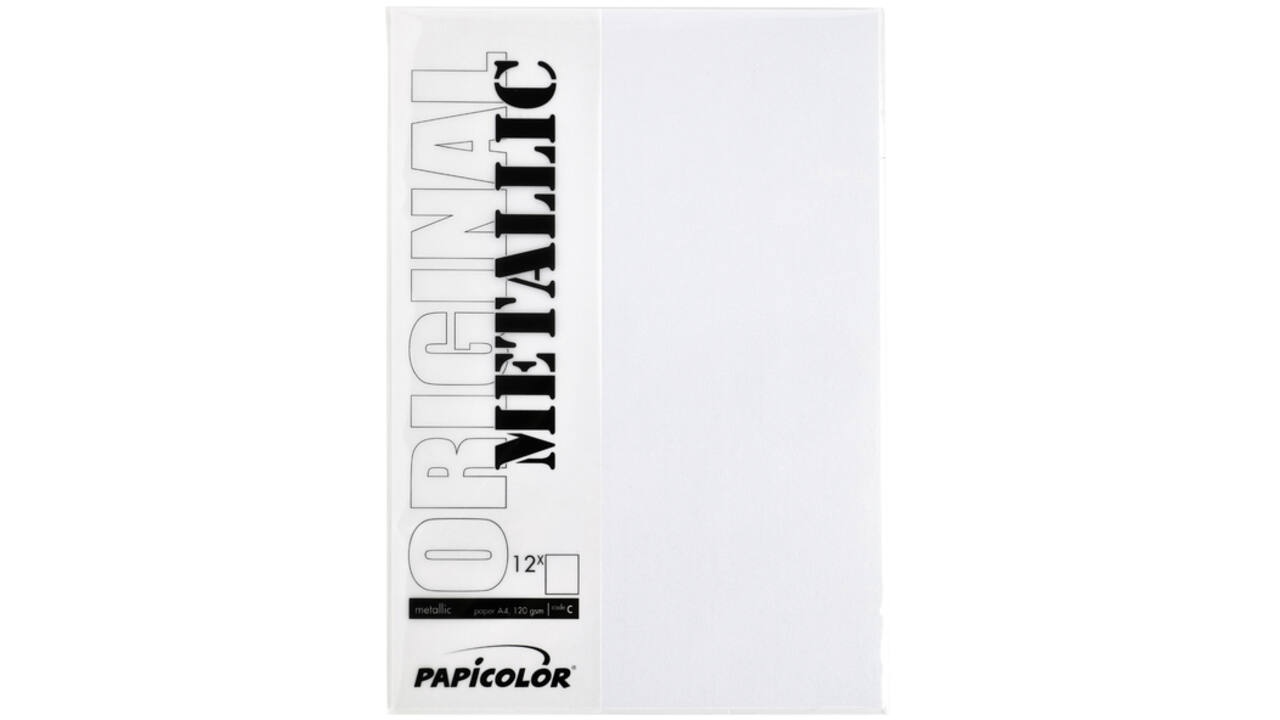 Kopieerpapier Papicolor A4 300gr 3vel metallic parelwit