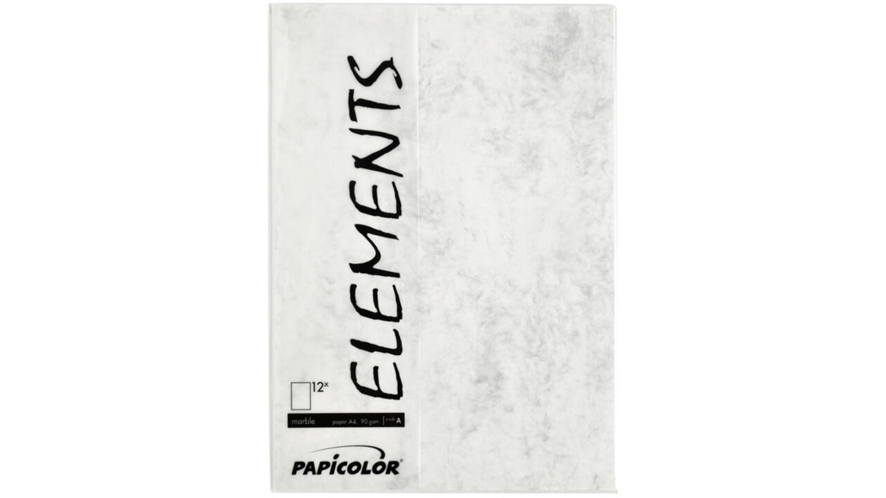 Kopieerpapier Papicolor A4 90gr 12vel marble grijs