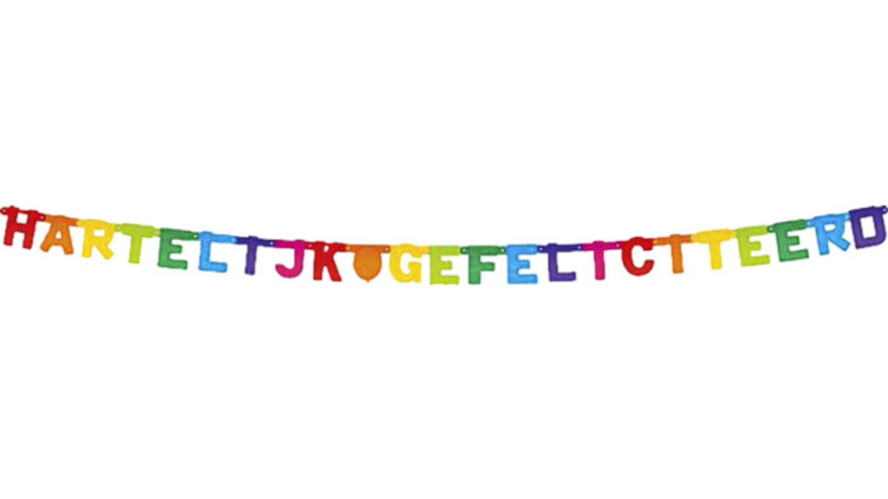 Letterslinger gefeliciteerd kleur