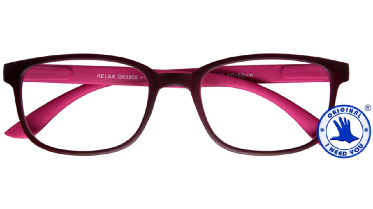 Leesbril I Need You +2.50 dpt Relax rood-roze