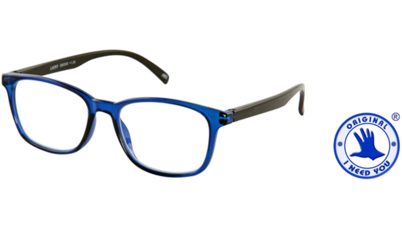 Leesbril I Need You +3.00 dpt Lucky blauw-zwart