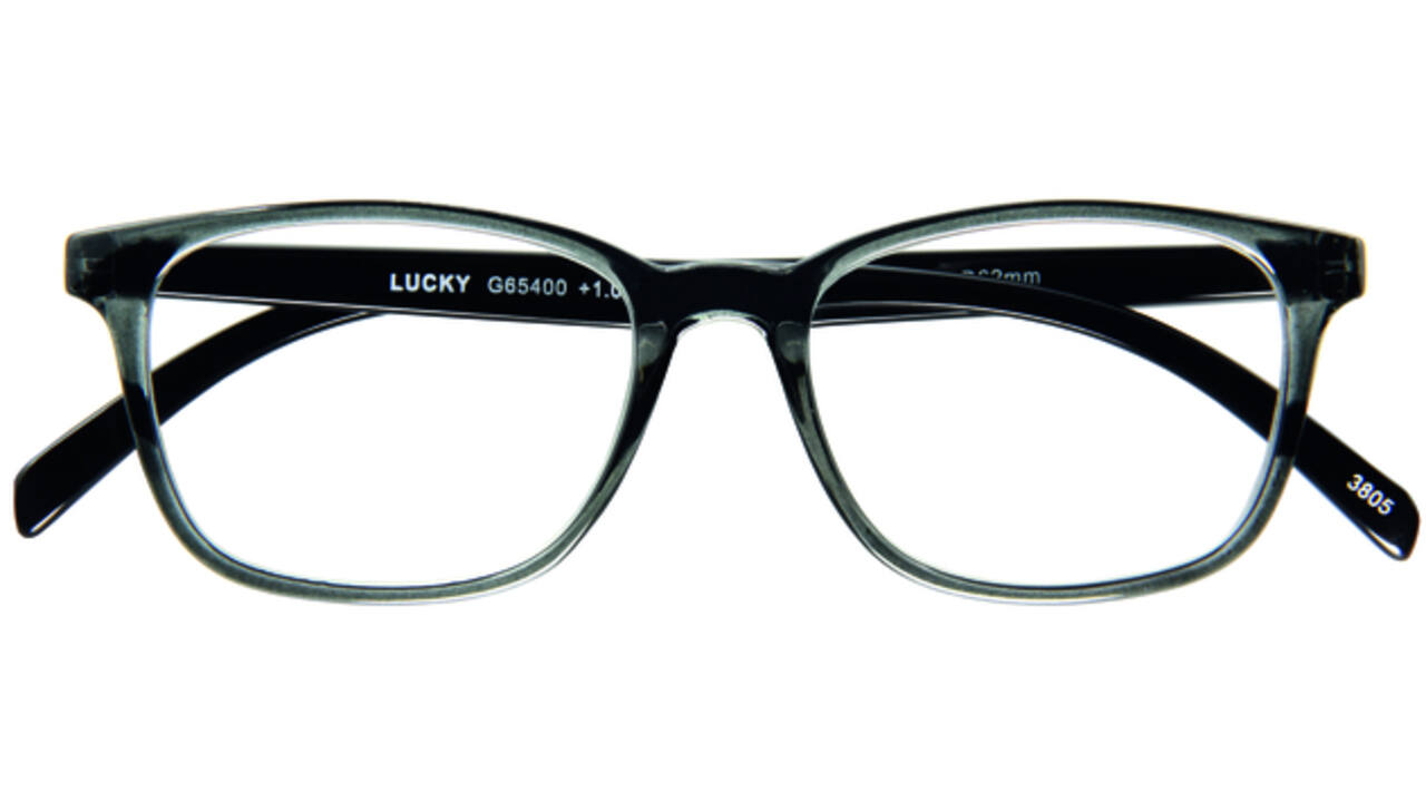 Leesbril I Need You +1.00 dpt Lucky grijs-zwart