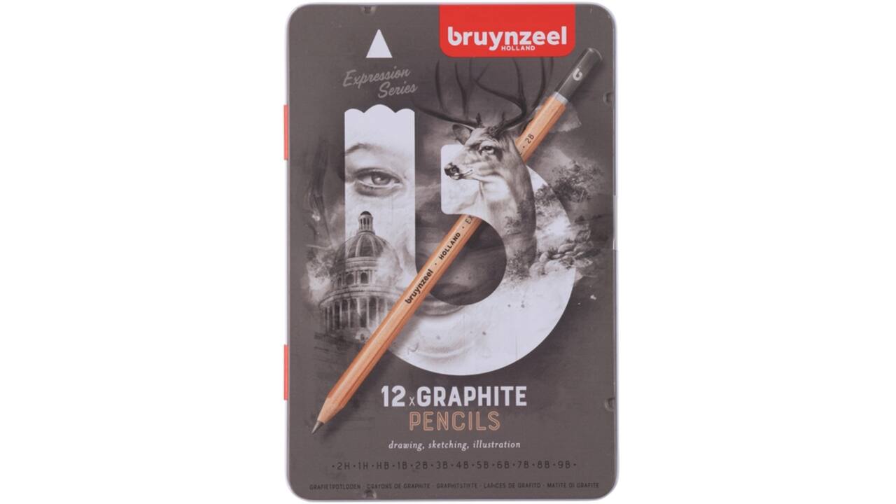 Grafietpotloden Bruynzeel Expression blik 12 stuks