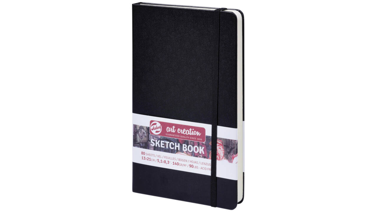 Schetsboek Talens Art Creation zwart 13x21cm 140gr 80vel