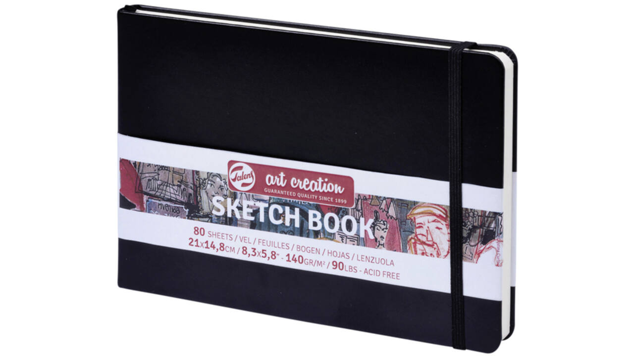 Schetsboek Talens Art Creation zwart 21x15cm 140gr 80vel