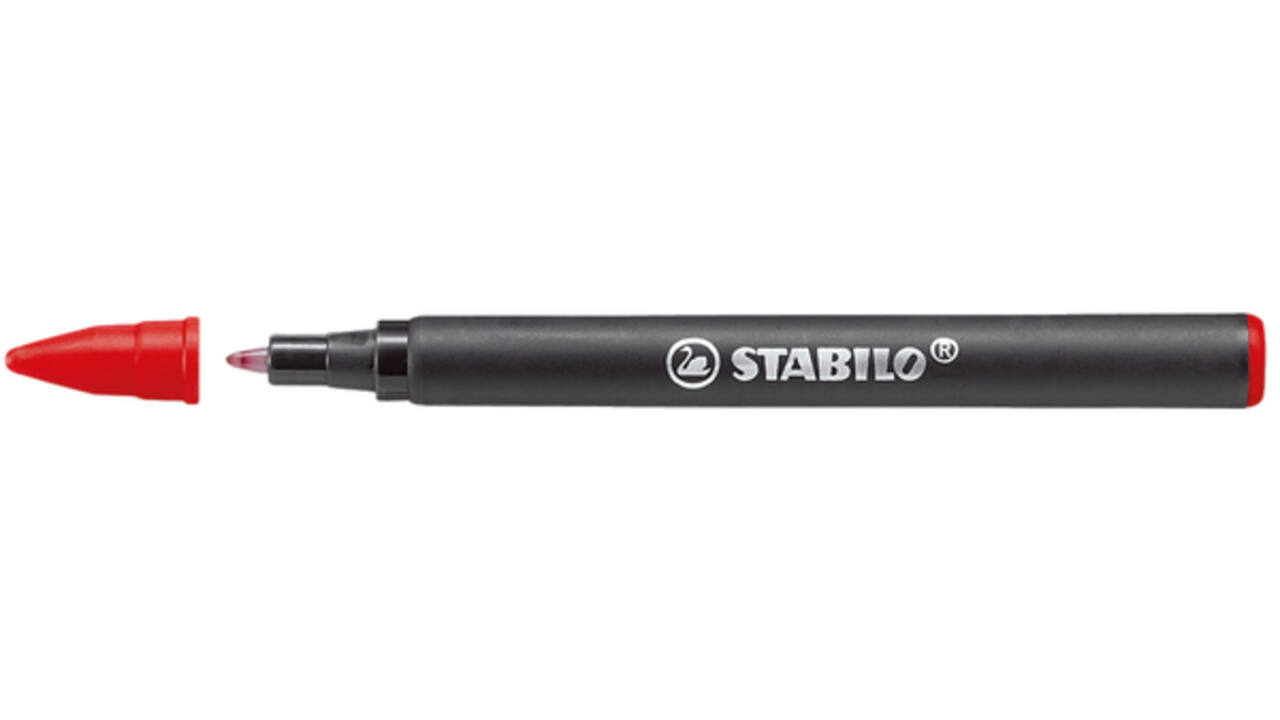 Rollerpenvulling STABILO Easyoriginal medium rood doosje à 3 stuks