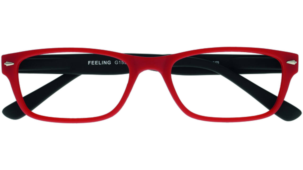 Leesbril I Need You +1.00 dpt Feeling rood-zwart