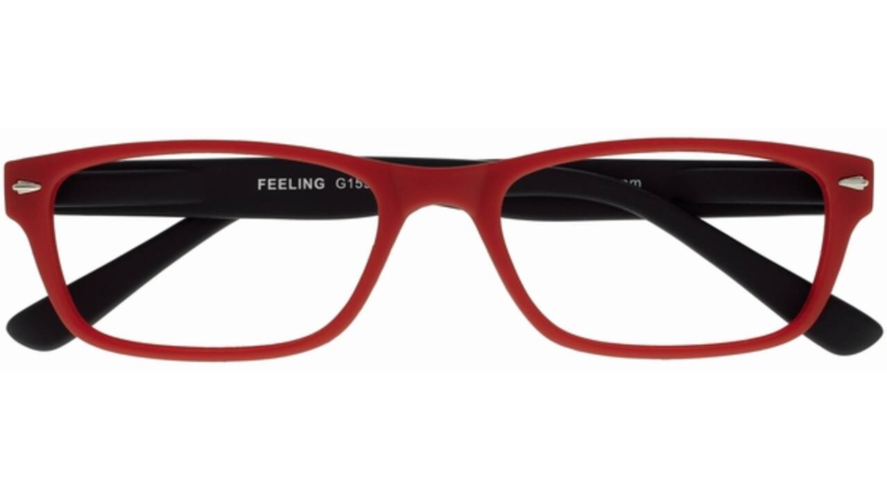 Leesbril I Need You +3.00 dpt Feeling rood-zwart