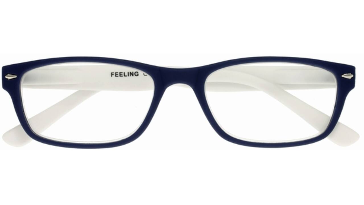 Leesbril I Need You +2.50 dpt Feeling blauw-wit