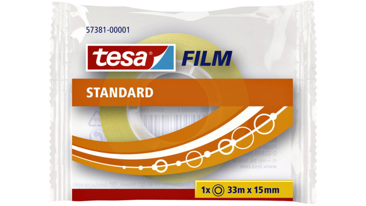 Plakband tesafilm® Standaard 33mx15mm transparant