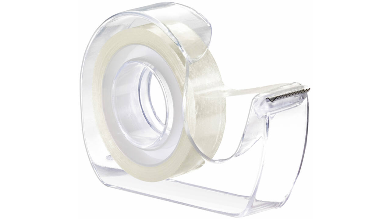 Dubbelzijdige plakband Tesa film 12mmx7.5m met dispenser