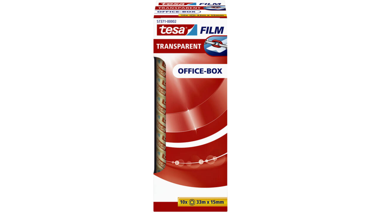 Plakband tesafilm® 33mx15mm transparant 10 rollen