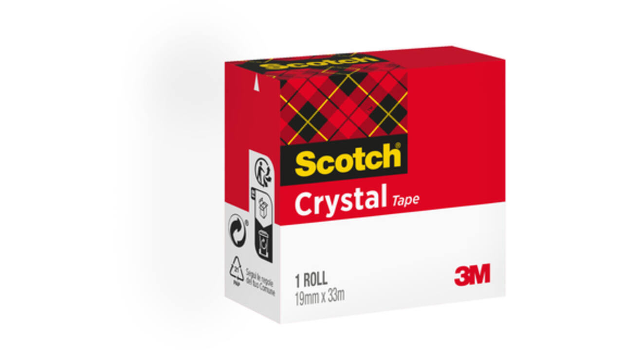 Plakband Scotch Crystal 600 19mmx33m transparant