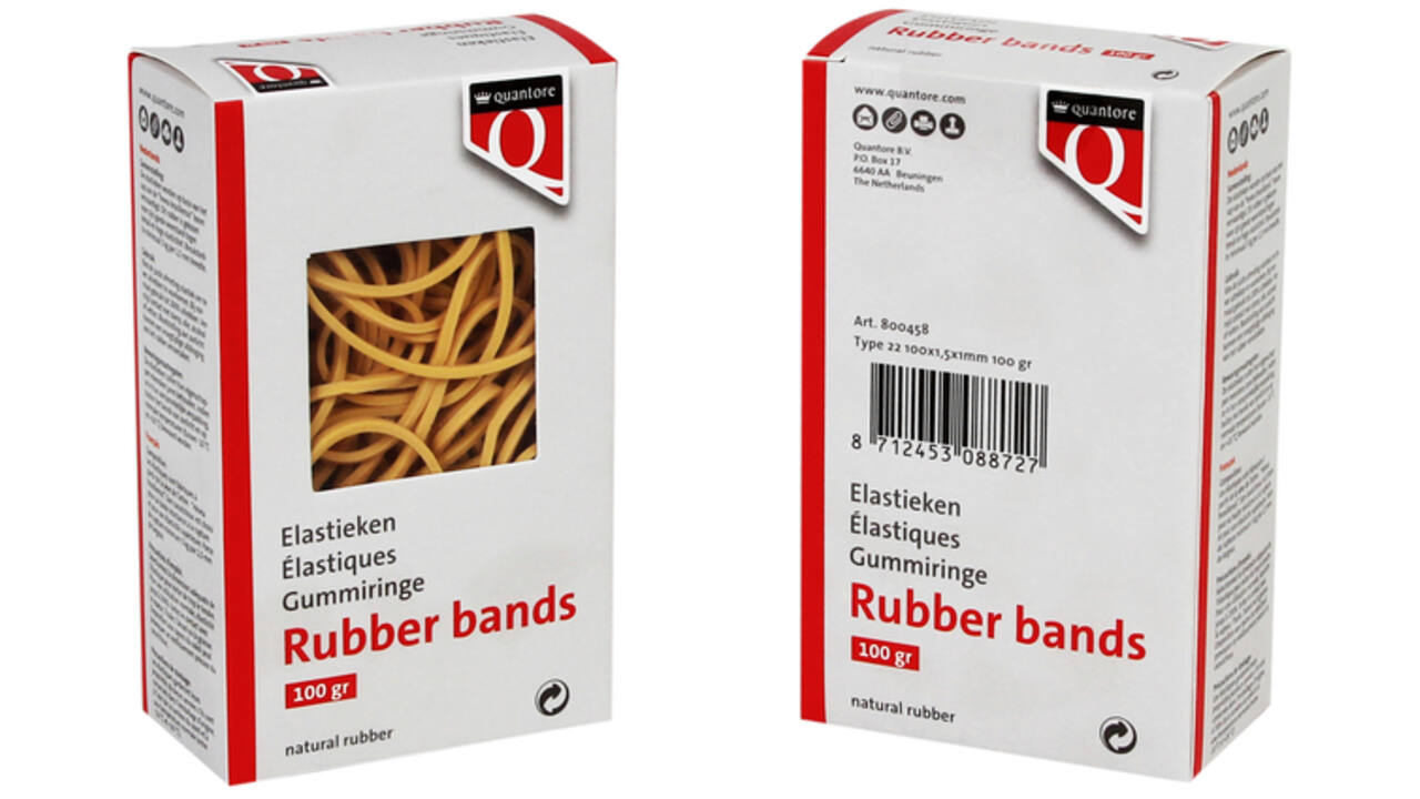 Elastiek Quantore 22 100x1,5x1mm 100gram
