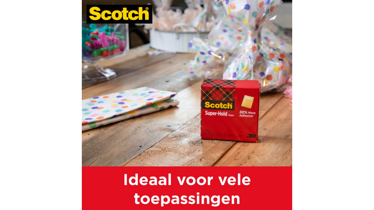 Plakband Scotch 700 Super Hold 19mmx25.4m transparant