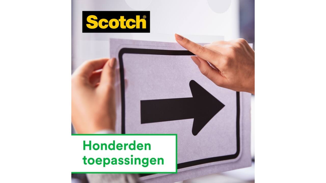Plakbandhouder Scotch by Karim Rashid zwart + 1 rol magic tape 19mmx7.5m
