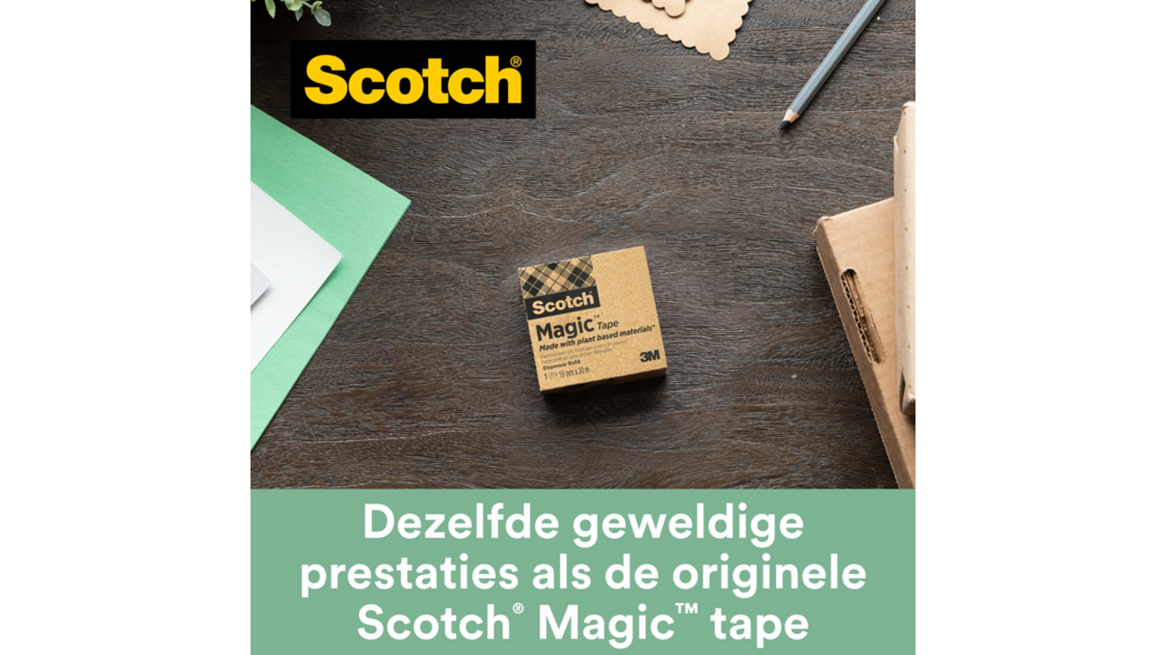 Plakband Scotch Magic 900 19mmx30m onzichtbaar mat