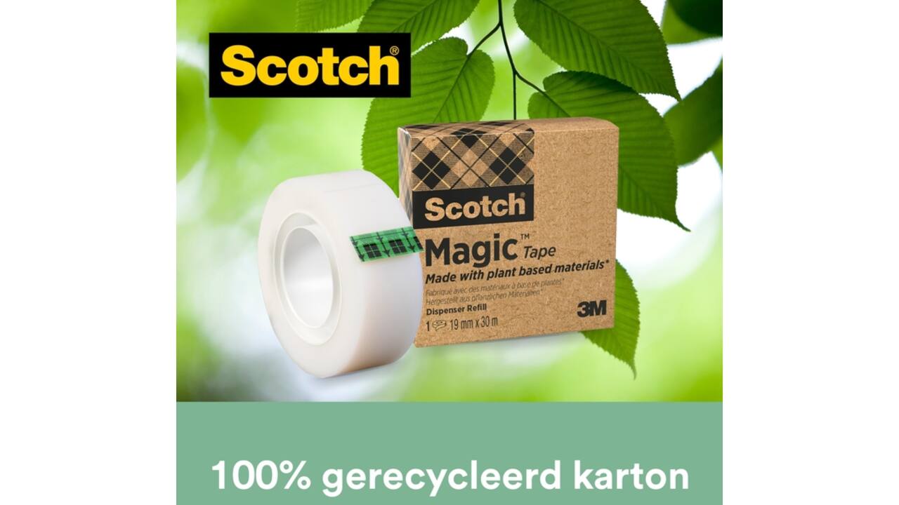 Plakband Scotch Magic 900 19mmx30m onzichtbaar mat