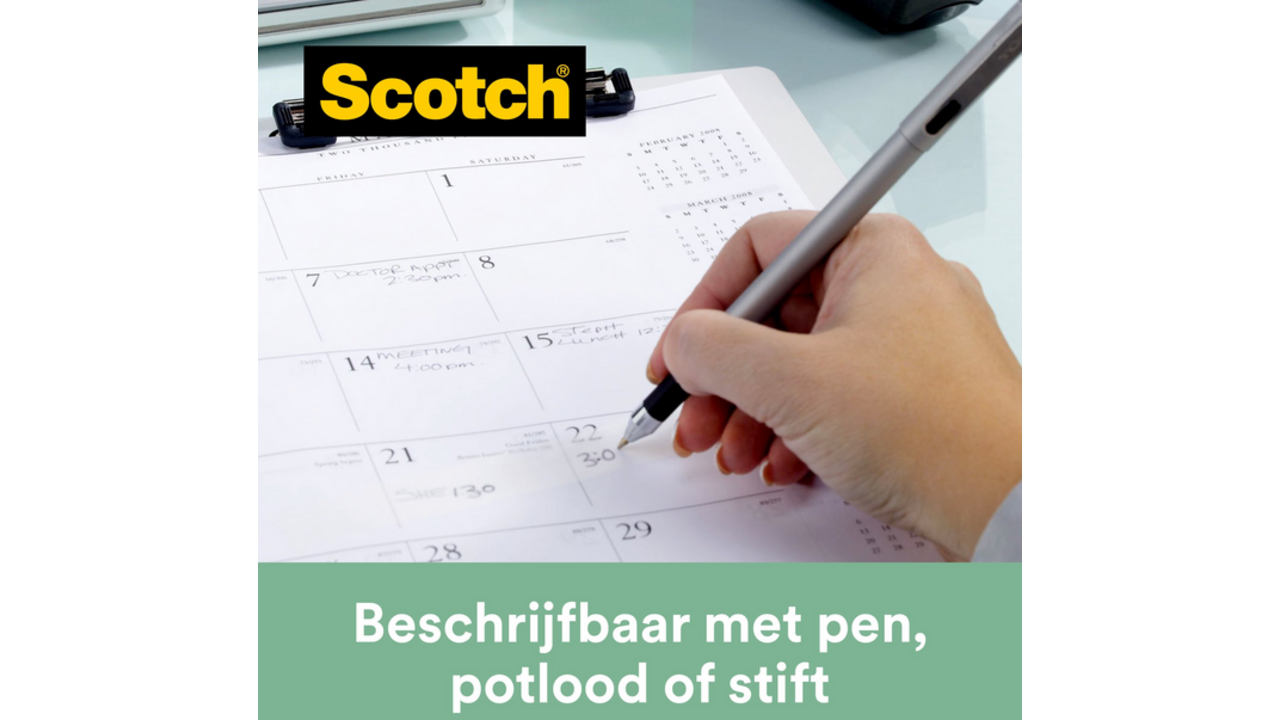Plakband Scotch Magic 900 19mmx30m onzichtbaar mat