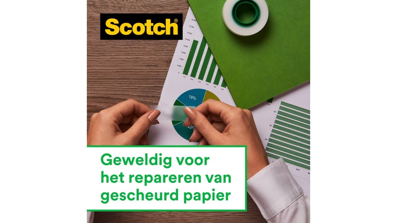 Plakband Scotch Magic 810 19mmx33m onzichtbaar mat 20+4 gratis