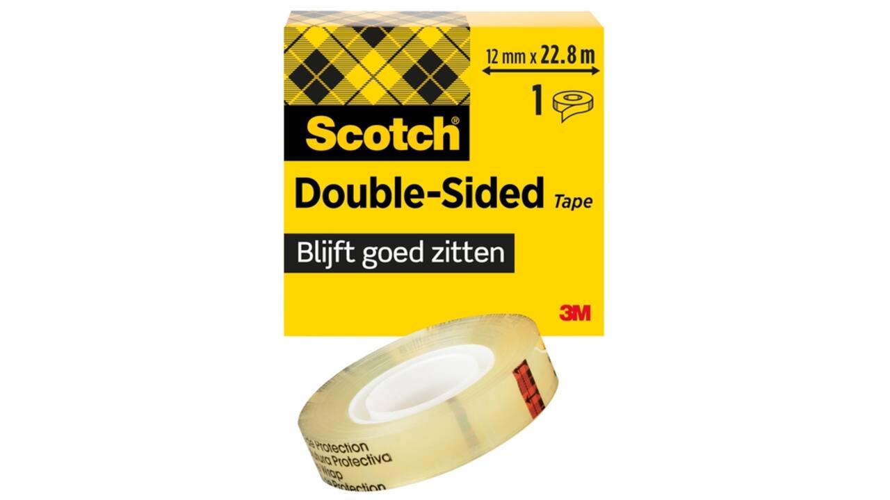 Plakband Scotch 665 12mmx22.8m dubbelzijdig