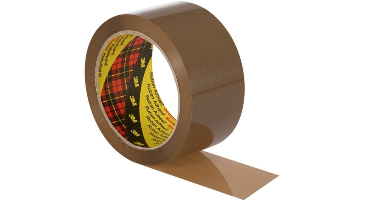 Verpakkingstape Scotch 371 50mmx66m bruin PP 6 rollen