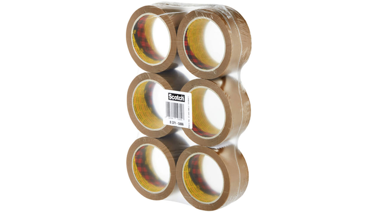 Verpakkingstape Scotch 371 50mmx66m bruin PP 6 rollen