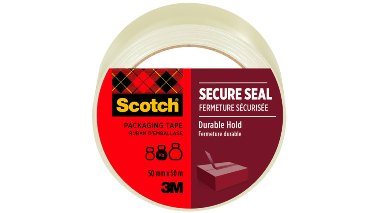 Verpakkingstape Scotch Secure Seal 50mmx50m transparant
