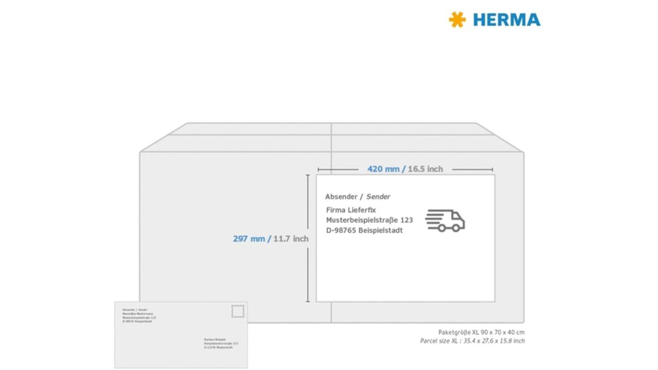 Etiket HERMA 8692 A3 420X297mm 100 stuks