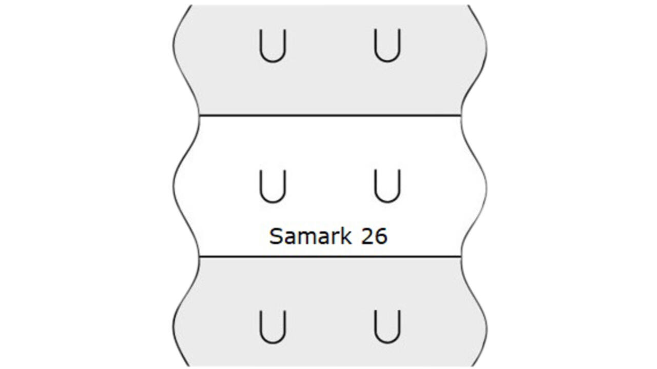 Prijsetiket 12x26mm Sato Samark afneembaar wit