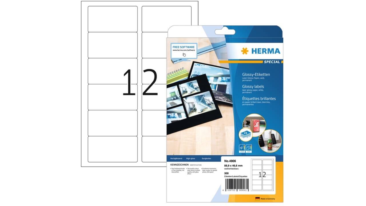 Etiket HERMA 4609 52.5x21.2mm premium wit 11200stuks