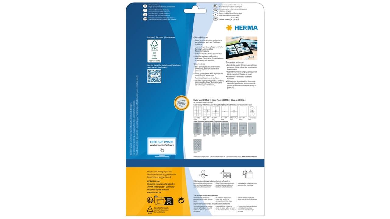 Etiket HERMA 4609 52.5x21.2mm premium wit 11200stuks