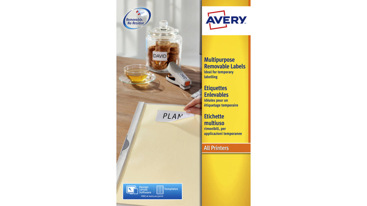 Etiket Avery L4737REV-25 63.5x29.6mm afneembaar wit 675stuks