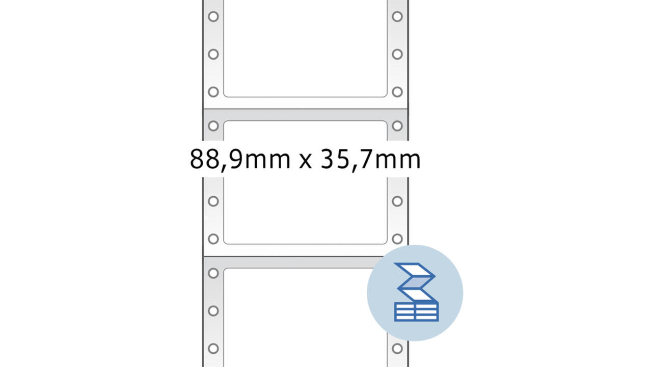 Etiket HERMA 8181 88.9x35.7mm 1-baans geel 2000stuks