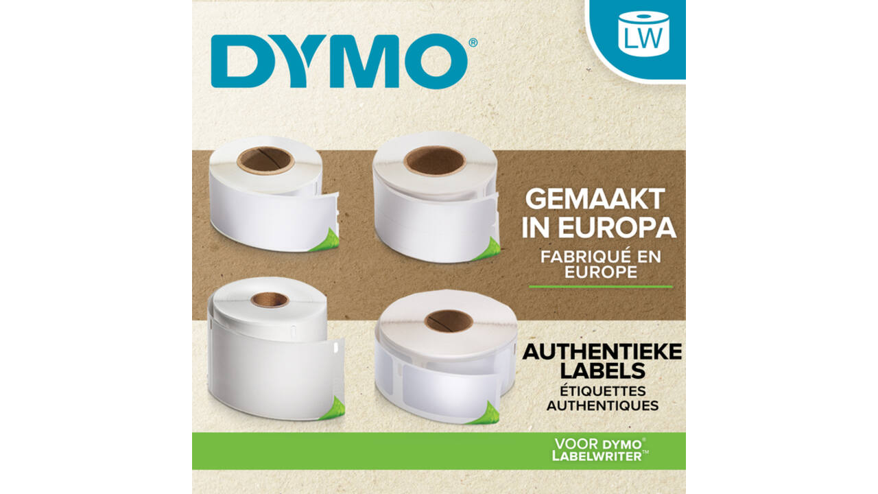 Etiket Dymo LabelWriter adressering 36x89mm 2 rollen á 130 stuks transparant