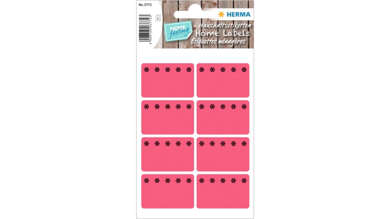 Etiket HERMA 3772 26x40mm diepvries rood 48stuks